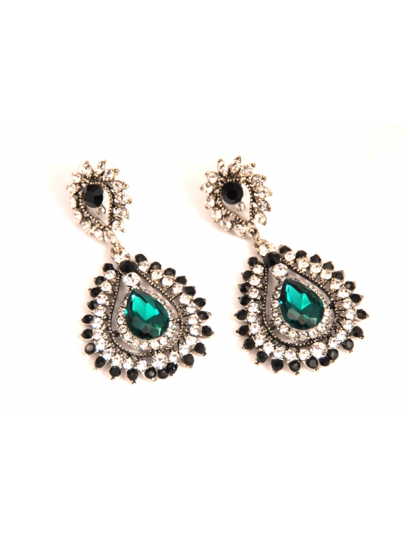 Серьги Dolce & Gabbana овал зеленый камень