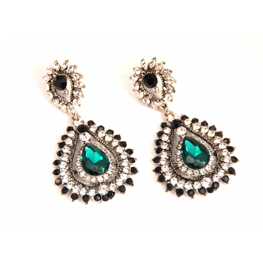 Серьги Dolce & Gabbana овал зеленый камень