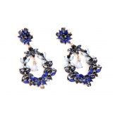 Серьги Dolce & Gabbana голубо - синие цветы