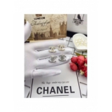 Белый Серьги Chanel белый маленький значок