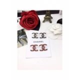 Красные Серьги Chanel красный кожаный значок