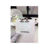Черные Серьги Chanel черные разноцветные камни