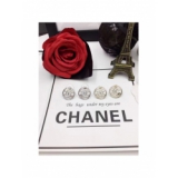 Золотые Серьги Chanel золотой значок шанель круг