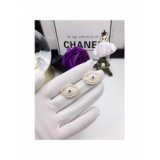 Розовые Серьги Chanel глаз розовая эмаль жемчужинки