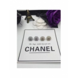 Белые Серьги Chanel золотые сердца стрелы камни