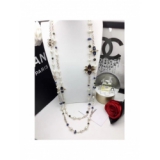 Золотое Колье Chanel длинное синие камни