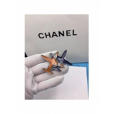 Белая Брошка Chanel самолеты эмаль сине - оранжевые