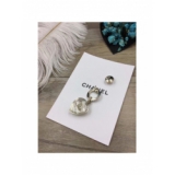 Золотая Брошка Chanel значок сердечко прозрачный золотой