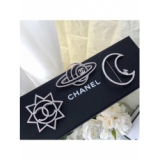 Белая Брошка Chanel белый месяц