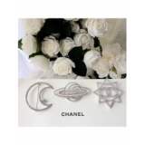 Белая Брошка Chanel белая звезда