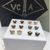 Черные Серьги в стиле VCA в золоте ( бабочка )