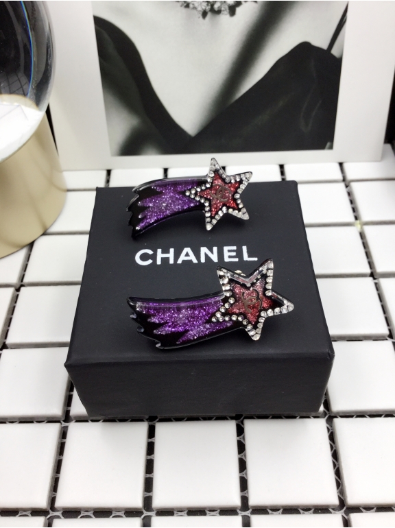 Серьги Chanel разноцветная комета