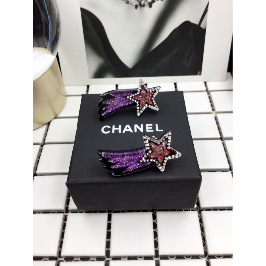 Серьги Chanel разноцветная комета