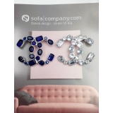 Белая Брошка Chanel камни 