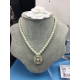 Колье Chanel жемчужинки золотой круг жемчужинки камни 