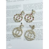  Золотые Серьги Chanel круги значок белые жемчужинки 