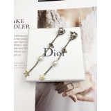 Серьги Christian Dior сердце жемчужинка камни висюльки 