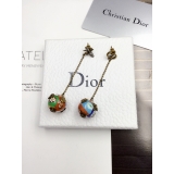 Серьги Christian Dior разноцветный шарик эмаль cd 8 клевер пчелка