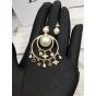 Серьги Christian Dior пусеты белая жемчужинка обод висюльки