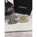 Черная Брошка Chanel значок камни жемчужинки