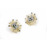 Золотые серьги Chanel звезды камни