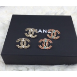 Золотые серьги Chanel бордово - красная эмаль