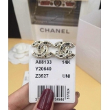 Золотые серьги Chanel камни