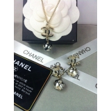 Золотая подвеска Chanel черно - белая эмаль